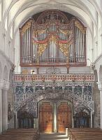 Klick: Spätgotische Westempore (ca. 1520) mit Orgel 349kB