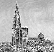 Klick: Gesamtansicht des Straßburger Münsters 123kB